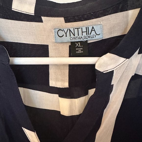 XL Cynthia Rowley Linen Style Top - Picture 3 of 3